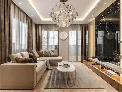 Zespół mieszkaniowy New residence with a swimming pool and an underground parking at 550 meters from the sea, Mersin, Turkey