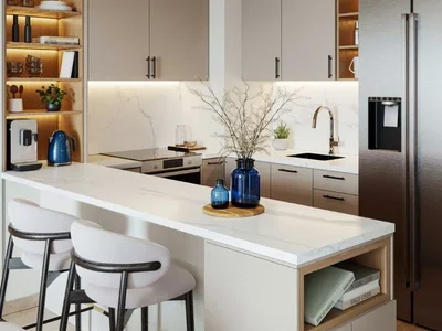 Complejo residencial New residence Hamilton with a swimming pool and a park, Town Square, Dubai, UAE