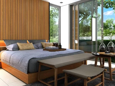 Complexe résidentiel New complex of villas with swimming pools and gardens close to layan Beach, Phuket, Thailand