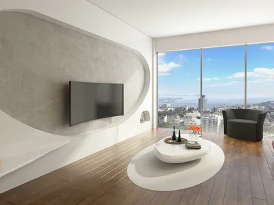 Zespół mieszkaniowy Modern residence with a panoramic view of the city in the center of the business district of Sisli, Istanbul, Turkey