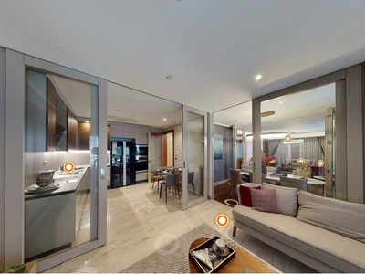 Zespół mieszkaniowy Apartments with a panoramic view in a new residence with a spa area and swimming pools, close to the sea, Istanbul, Turkey