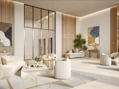 Wohnanlage New Odessa Residence with a swimming pool, tennis courts and lounge areas 5 minutes away from the park, Town Square, Dubai, UAE