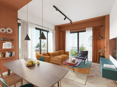 Zespół mieszkaniowy New residence with a swimming pool and a concierge service at 100 meters from the sea, Mersin, Turkey