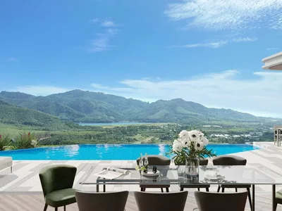 Wohnanlage Villas with private pools, with mountain, sea, lake and garden views, in the centre of Phuket, Thailand