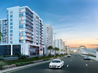 Complejo residencial New residence Central with swimming pools and a lounge area near a highway and a metro station, Jebel Ali Village, Dubai, UAE
