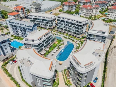 Residential complex Furnished apartment 2+1 in Oba Sol Garden complex.