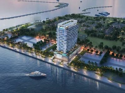Zespół mieszkaniowy New Azura Residences with a panoramic view, a swimming pool and a co-working area, Dubai Islands, Dubai, UAE