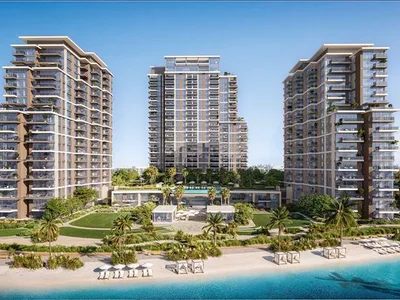 Residential complex New District One Naya Residences with swimming pools, a lagoon and an interactive fountain, District One, Dubai, UAE