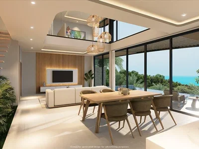 Complejo residencial New complex of luxury villas with swimming pools and panoramic sea views, 900 meters from the beach, Samui, Thailand