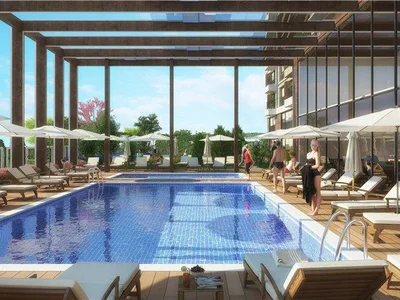 Zespół mieszkaniowy New residence with swimming pools and a green area on the first sea line, Istanbul, Turkey