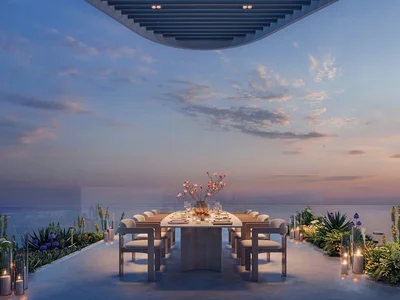 Residential complex Luxury penthouse with a private pool and a panoramic gardens in new Sensia Residence with lounge and co-working spaces, Port Rashid, Dubai