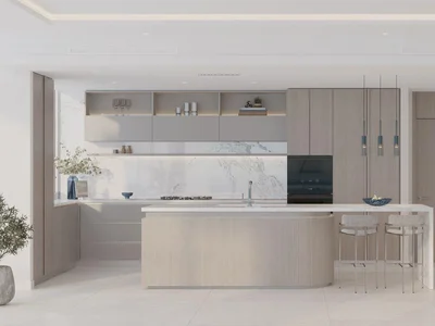 Zespół mieszkaniowy High-quality penthouses in new waterfront Ellington Cove Residence with a direct access to the beach and a yacht club, Dubai Islands, Dubai
