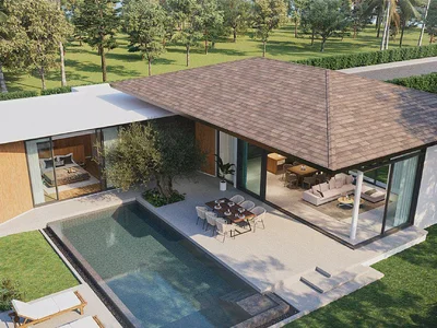 Residential complex New complex of villas with swimming pools and gardens close to the well-known international school, Phuket, Thailand