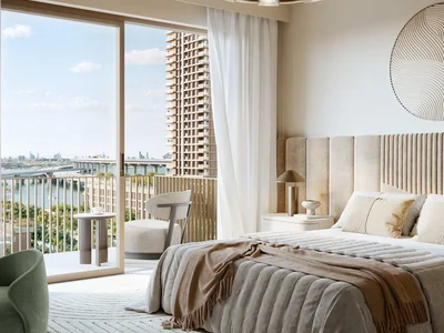Complejo residencial New Altus Residence with swimming pools close to the promenade and the metro station, Dubai Creek Harbour, Dubai, UAE