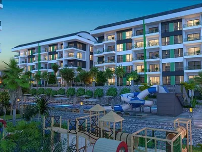 Residential complex New residence with swimming pools and a spa complex at 200 meters from the sea, Kargilak, Turkey