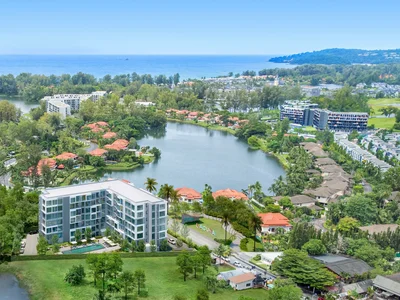 Residential complex New condominium with lagoon and lake view in prestigious resort area near Boat Avenue, Phuket, Thailand