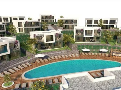 Wohnanlage Modern residential complex with a swimming pool near the beach, Bodrum, Turkey