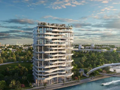 Zespół mieszkaniowy New residence One Canal with a swimming pool and a spa center, Canal Front, Dubai, UAE