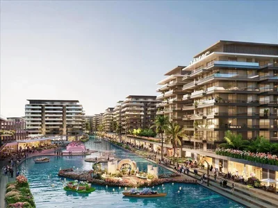 Wohnanlage New residential complex Damac Riverside Views with floating restaurant and spa, Dubailand, Dubai, UAE