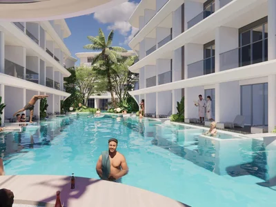 Complexe résidentiel New residential complex on the seafront in Bang Rak, Samui, Thailand