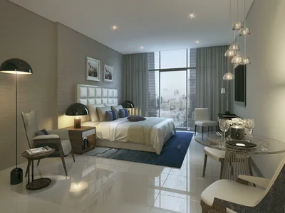 Complexe résidentiel Luxury residence Majestine with a swimming pool and gardens in the center of Business Bay, Dubai, UAE