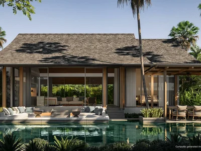 Complexe résidentiel Luxury villas in Thai traditional architectural style, with swimming pools, surrounded by greenery, Phuket, Thailand