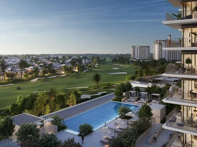 Zespół mieszkaniowy New ES Golf Verge Residence with a swimming pool, a golf course and a clubhouse, Emaar South, Dubai, UAE