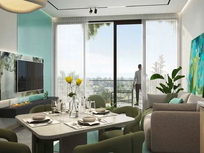 Residential complex New Evergreens Residence with a swimming pool, a green area and a shopping mall, Damac Hills 2, Dubai, UAE