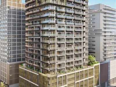 Residential complex New Lume Residence with a swimming pool, lounge and event areas, JVC, Dubai, UAE