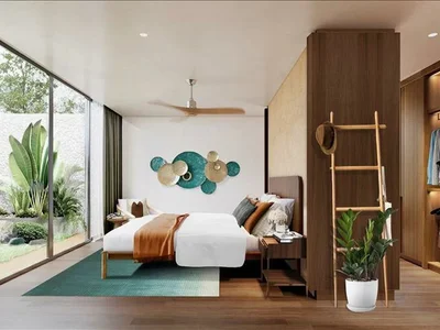 Complexe résidentiel New complex of villas with swimming pools and gardens on the first sea line, Phuket, Thailand