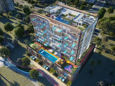 Residential complex Luxury penthouses in the new complex Bonds Avenue Residences with swimming pools, mini golf and gardens, Dubai Islands, Dubai, UAE