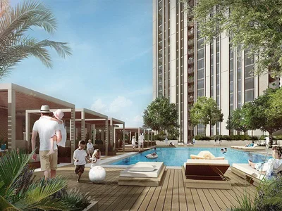 Zespół mieszkaniowy Harbour Gate—apartments in a residential complex by Emaar with views of harbor and large park, swimming pools and gym in Dubai Creek Harbour