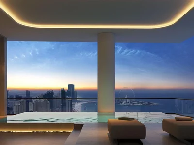 Residential complex Exclusive Seahaven Sky luxury apartments overlooking the marina, sea, islands, Ain Dubai, in Dubai Marina, Dubai, UAE
