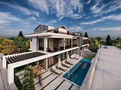Zespół mieszkaniowy New complex of furnished villas with a swimming pool and a spa at 250 meters from the promenade, Fethiye, Turkey