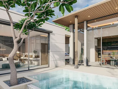 Complejo residencial New complex of modern villas with swimming pools near an international school, Phuket, Thailand
