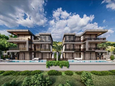 Zespół mieszkaniowy New furnished villas with panoramic views and swimming pools, Fethiye, Turkey