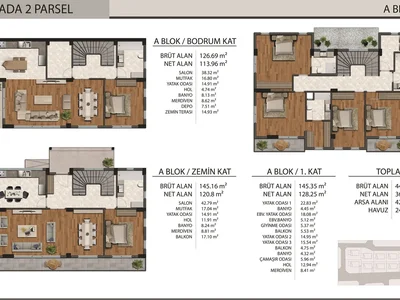 Villa Five and six bedroom villas 700 metres from the sea.