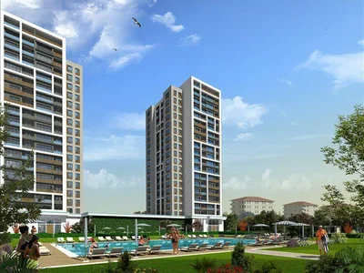 Residential complex Residence with a swimming pool and an underground parking close to the highway, Istanbul, Turkey