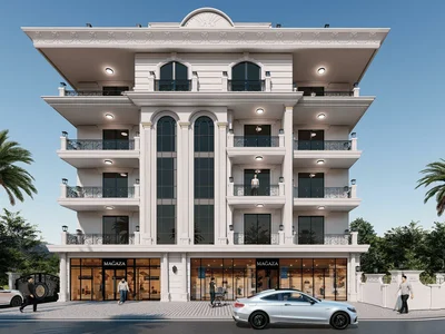 Complexe résidentiel Residential complex with swimming pool, stores and and recreation areas, with views of sea and mountains, Antalya, Turkey