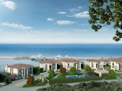 Zespół mieszkaniowy Spacious villas with swimming pools and terraces, close to the marina, Istanbul, Turkey