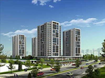 Residential complex Residence with a swimming pool and an underground parking close to the highway, Istanbul, Turkey