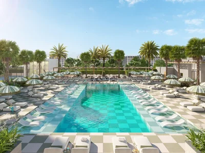 Zespół mieszkaniowy New Hyde Residences with swimming pools and wellness centers close to the shopping mall, Dubai Hills, Dubai, UAE