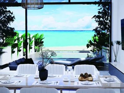Complexe résidentiel New two-level villas with pools right on the beach, Nathon, Samui, Thailand