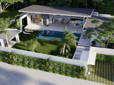 Complejo residencial Balinese style villas with swimming pools and relaxation areas, Maenam, Koh Samui, Thailand