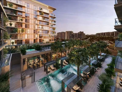 Wohnanlage New Berkeley Residences with a swimming pool and a park, Dubai Hills, Dubai, UAE