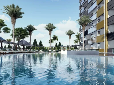 Complexe résidentiel Furnished apartments in complex with swimming pool, 500 metres to the sea, Mersin, Turkey