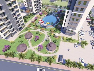 Residential complex Two bedroom apartments in complex with swimming pool and tennis court, 500 metres to the sea and beaches, Mersin, Turkey