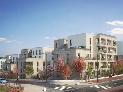 Zespół mieszkaniowy New residential complex next to the park in Rueil-Malmaison, Ile-de-France, France