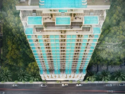 Wohnanlage New Sky Living Residence with a swimming pool and a gym, JVC, Dubai, UAE