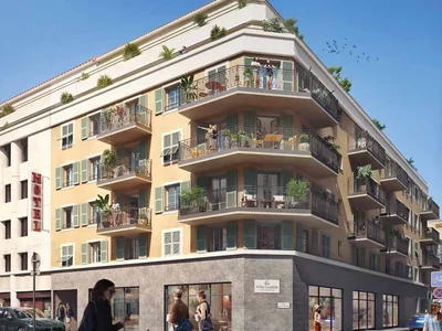 Wohnanlage New residential complex near the sea in the historic center of Nice, Cote d'Azur, France
